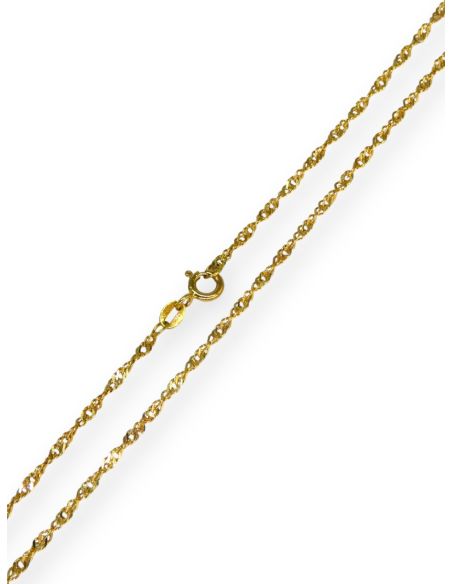 Cadena eslabón Singapur oro 18k - 44cm - Joyería Orocash