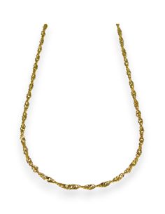 Cadena eslabón Singapur oro 18k - 44cm