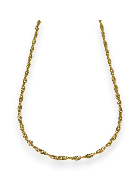 Cadena eslabón Singapur oro 18k - 44cm - Joyería Orocash