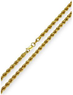 Cadena cordón mediano oro 18k - 72cm 2