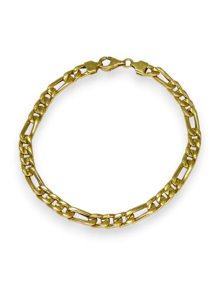 Pulsera eslabón 3x1 20cm oro 18k - Joyería Orocash