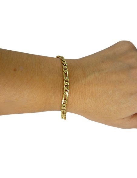 Pulsera eslabón 3x1 20cm oro 18k - Joyería Orocash