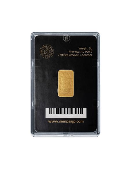 Lingote de 5gr de oro 24k - Oro Certificado al Mejor Precio - Joyería Orocash
