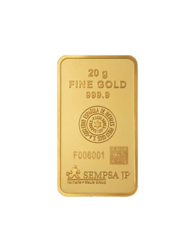 Lingote de Oro 24K - 20g | Oro Certificado al Mejor Precio - Joyería Orocash