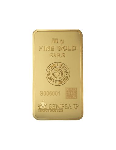 Lingote de Oro 24K - 50g | Oro Certificado al Mejor Precio - Joyería Orocash