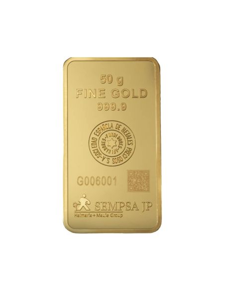 Lingote de Oro 24K - 50g | Oro Certificado al Mejor Precio - Joyería Orocash