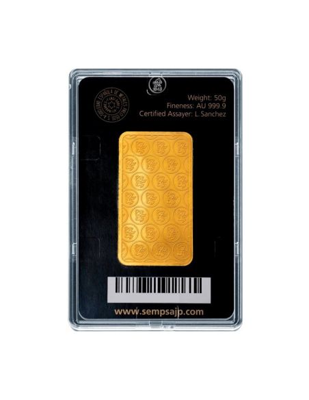 Lingote de Oro 24K - 50g | Oro Certificado al Mejor Precio - Joyería Orocash