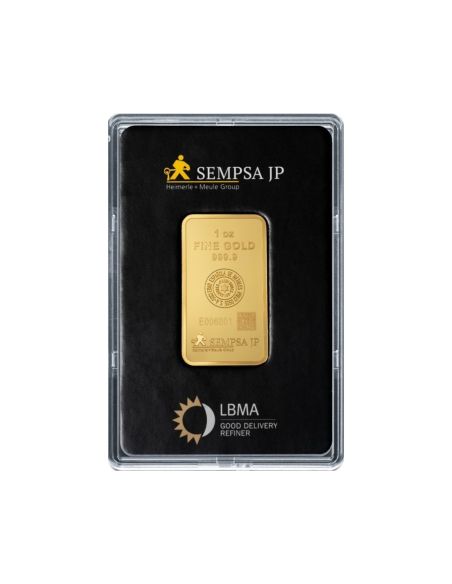 Lingote Oro de 31,10 gramos (1 onza) SEMPSA