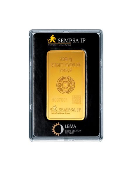 Lingote Oro de 100 gramos SEMPSA
