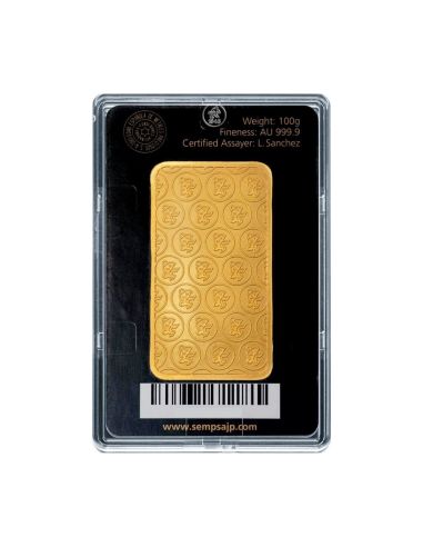 Lingote Oro de 100 gramos SEMPSA