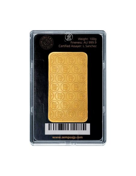 Lingote Oro de 100 gramos SEMPSA
