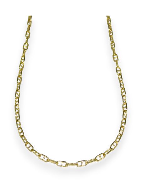 Cadena eslabón ancla forzada 45cm oro 18k - Joyería Orocash