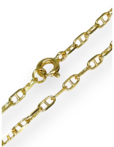 Cadena eslabón ancla forzada 45cm oro 18k - Joyería Orocash