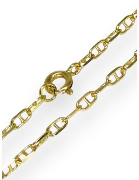 Cadena eslabón ancla forzada 45cm oro 18k - Joyería Orocash