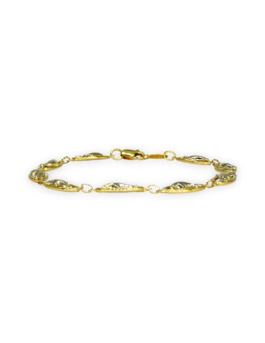Pulsera delfines oval 18cm oro 18k - Joyería Orocash