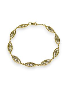 Pulsera delfines oval 18cm oro 18k - Joyería Orocash
