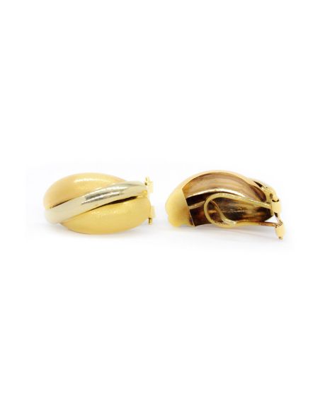 Pendientes concha línea y satinados oro 18k - Joyería Orocash