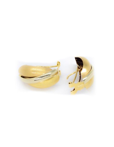 Pendientes concha línea y satinados oro 18k - Joyería Orocash