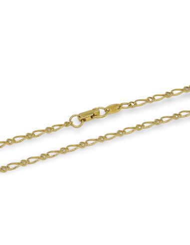 Cadena eslabón 1x1 63cm oro 18k - Joyería Orocash