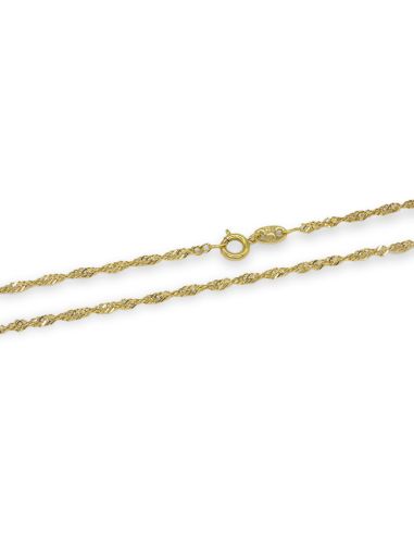 Cadena eslabón singapur 50cm oro 18k - Joyería Orocash