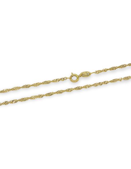 Cadena eslabón singapur 50cm oro 18k - Joyería Orocash