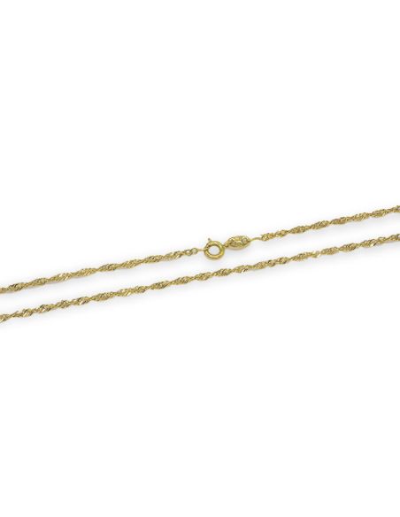 Cadena eslabón singapur 50cm oro 18k - Joyería Orocash
