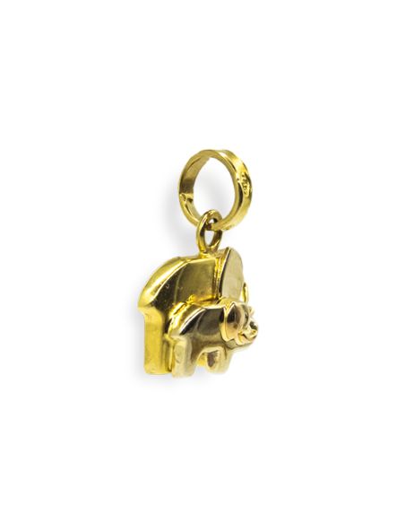 Colgante dos elefantes oro 18k - Joyería Orocash