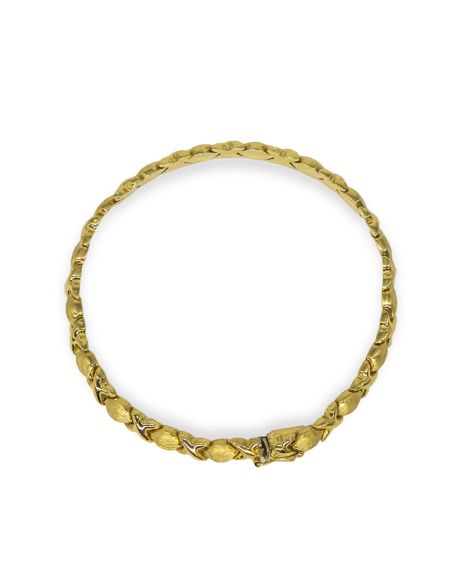 Pulsera brillo satinada x 19.5cm oro 18k - Joyería Orocash