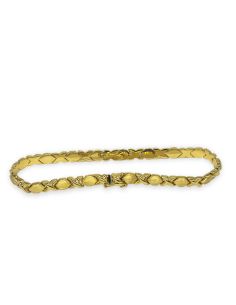 Pulsera brillo satinada x 19.5cm oro 18k - Joyería Orocash 2