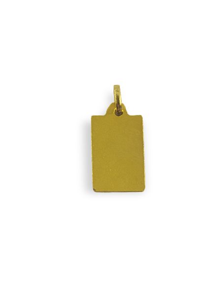 Colgante rectangular reloj nacimiento bebé oro 18k - Joyería Orocash