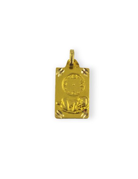 Colgante rectangular reloj nacimiento bebé oro 18k - Joyería Orocash