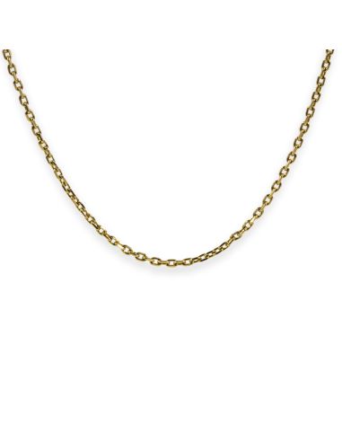Cadena eslabón forzada 56cm oro 18k - Joyería Orocash