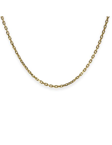 Cadena eslabón forzada 56cm oro 18k - Joyería Orocash