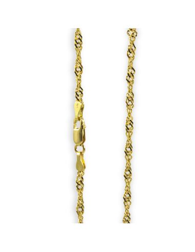 Cadena eslabón singapur 49cm oro 18k - Joyería Orocash