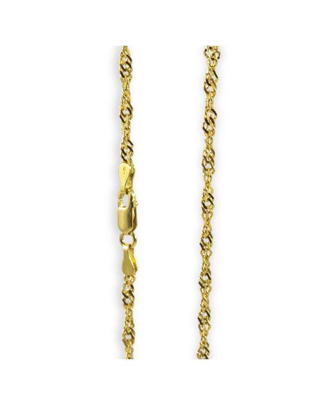 Cadena eslabón singapur 49cm oro 18k - Joyería Orocash
