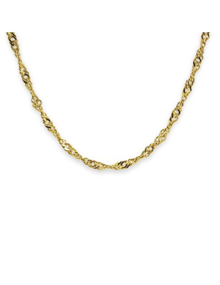 Cadena eslabón singapur 49cm oro 18k - Joyería Orocash