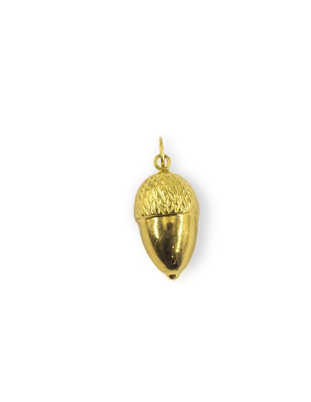 Colgante bellota grande 2.2cm oro 18k - Joyería Orocash