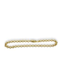 Pulsera eslabón bauleta 24cm oro 18k - Joyería Orocash 2