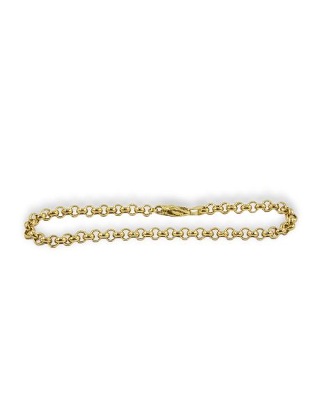 Pulsera eslabón bauleta 24cm oro 18k - Joyería Orocash