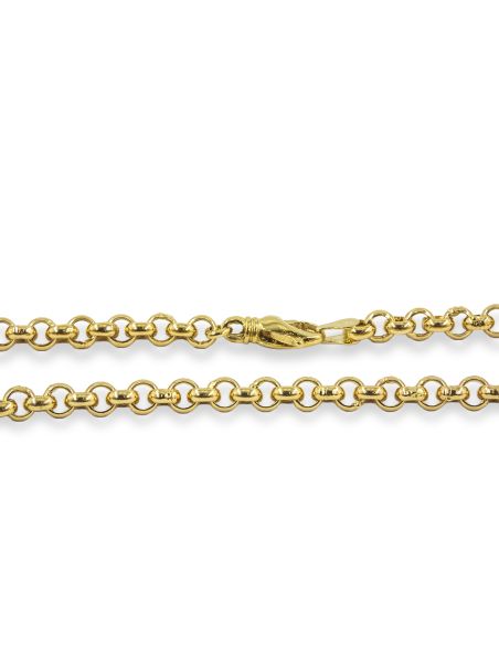 Pulsera eslabón bauleta 24cm oro 18k - Joyería Orocash