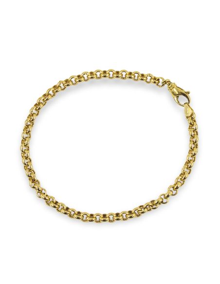 Pulsera eslabón bauleta 24cm oro 18k - Joyería Orocash