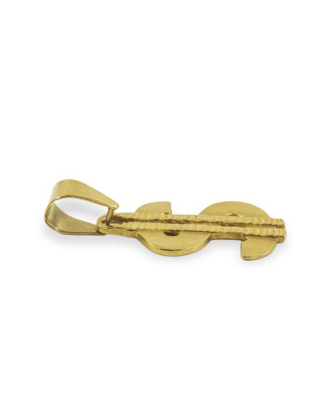 Colgante símbolo del dólar 3.6cm oro 18k - Joyería Orocash