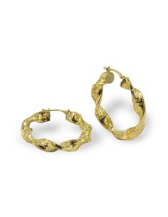Pendientes aro rizados Versace oro 18k - Joyería Orocash 2