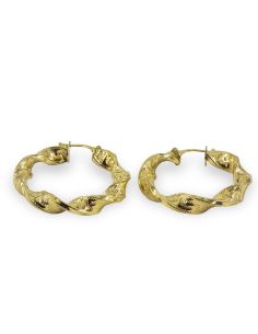 Pendientes aro rizados Versace oro 18k - Joyería Orocash