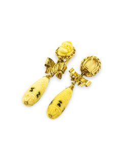 Pendientes gitanilla blancos oro 18k - Joyería Orocash 2