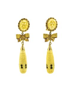 Pendientes gitanilla blancos oro 18k - Joyería Orocash