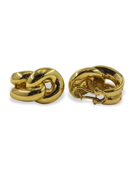 Pendientes nudo grandes huecos oro 18k - Joyería Orocash
