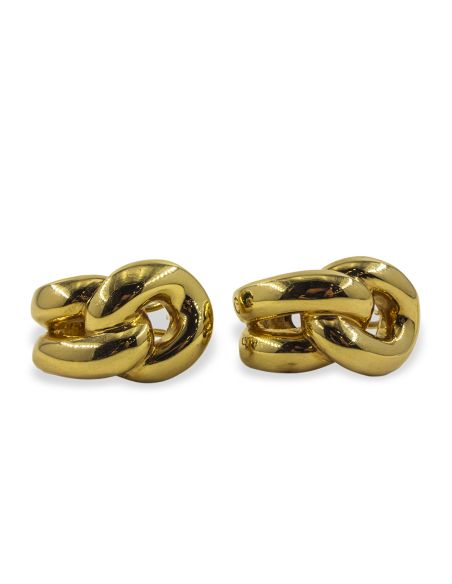 Pendientes nudo grandes huecos oro 18k - Joyería Orocash