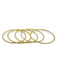 Pulsera aro liso rígida 6.7cm oro 18k - Joyería Orocash 2