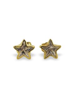 Pendientes estrella circonita oro 18k - Joyería Orocash